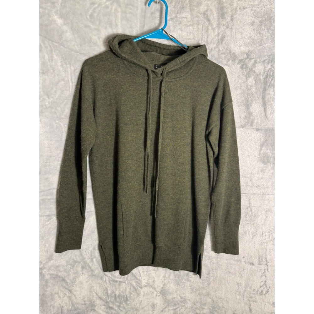 Nicole Miller New York Womens Olive Green 100% Merino Wool Hoodie
Sweater M
